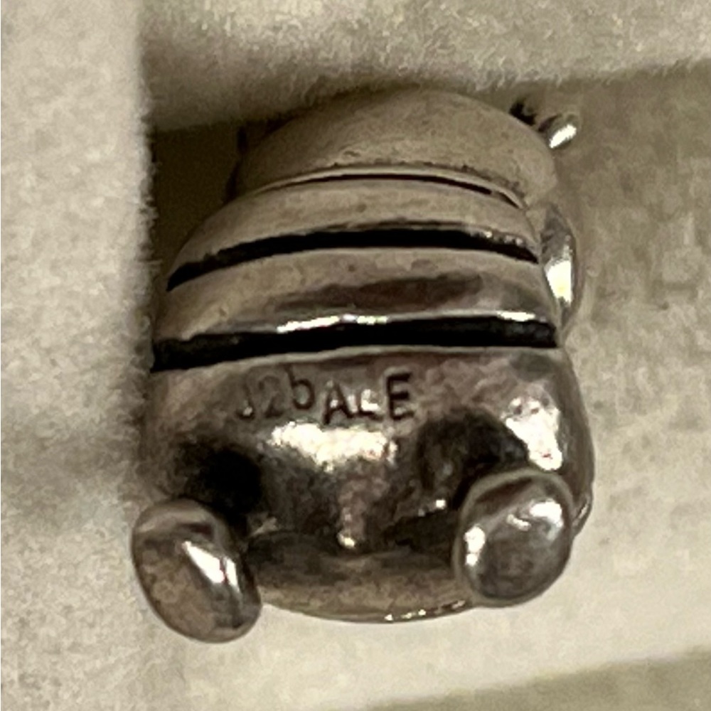 👑🐝Pandora Retired Sterling Silver Queen Bee Bead With 14K Gold Crown - Picture 5 of 11